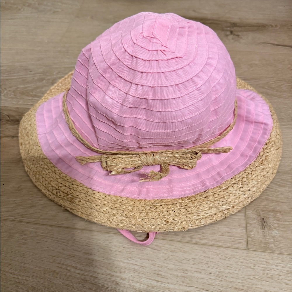 NWOT Scala Pink and Tan Sun Hat